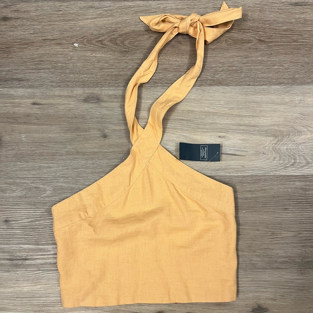 NWT Abercrombie & Fitch halter top. Never worn! Orange color